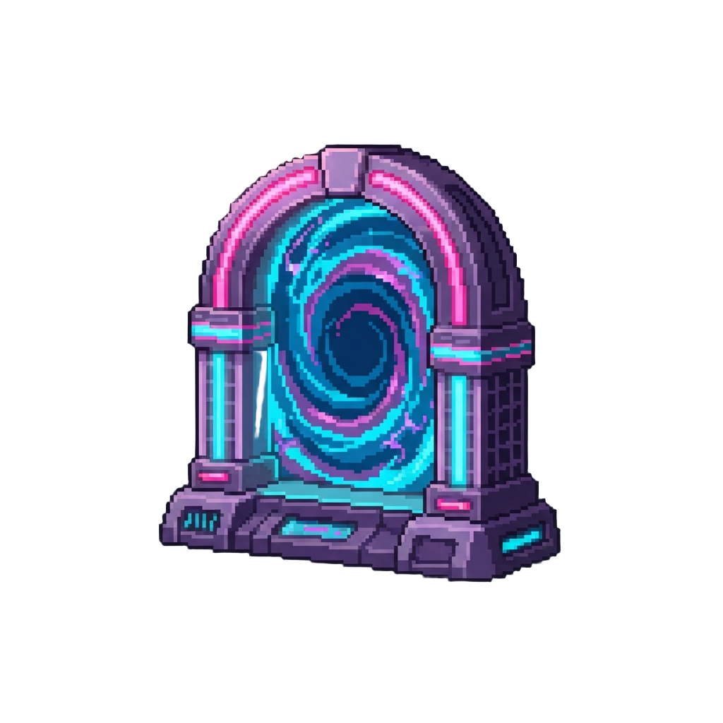 A Neon Synthwave Portal