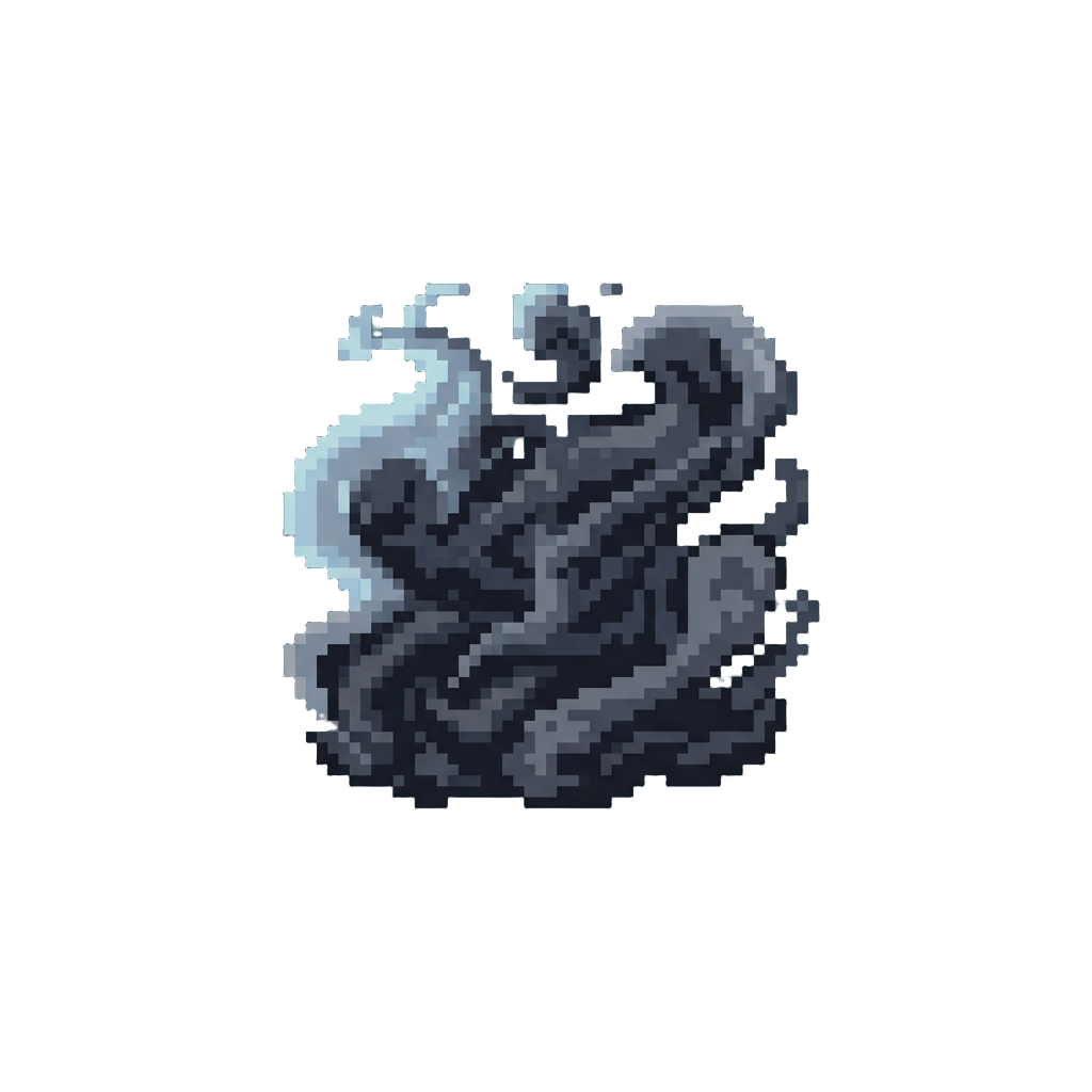A Swarm of Shadowy Smoke Figures