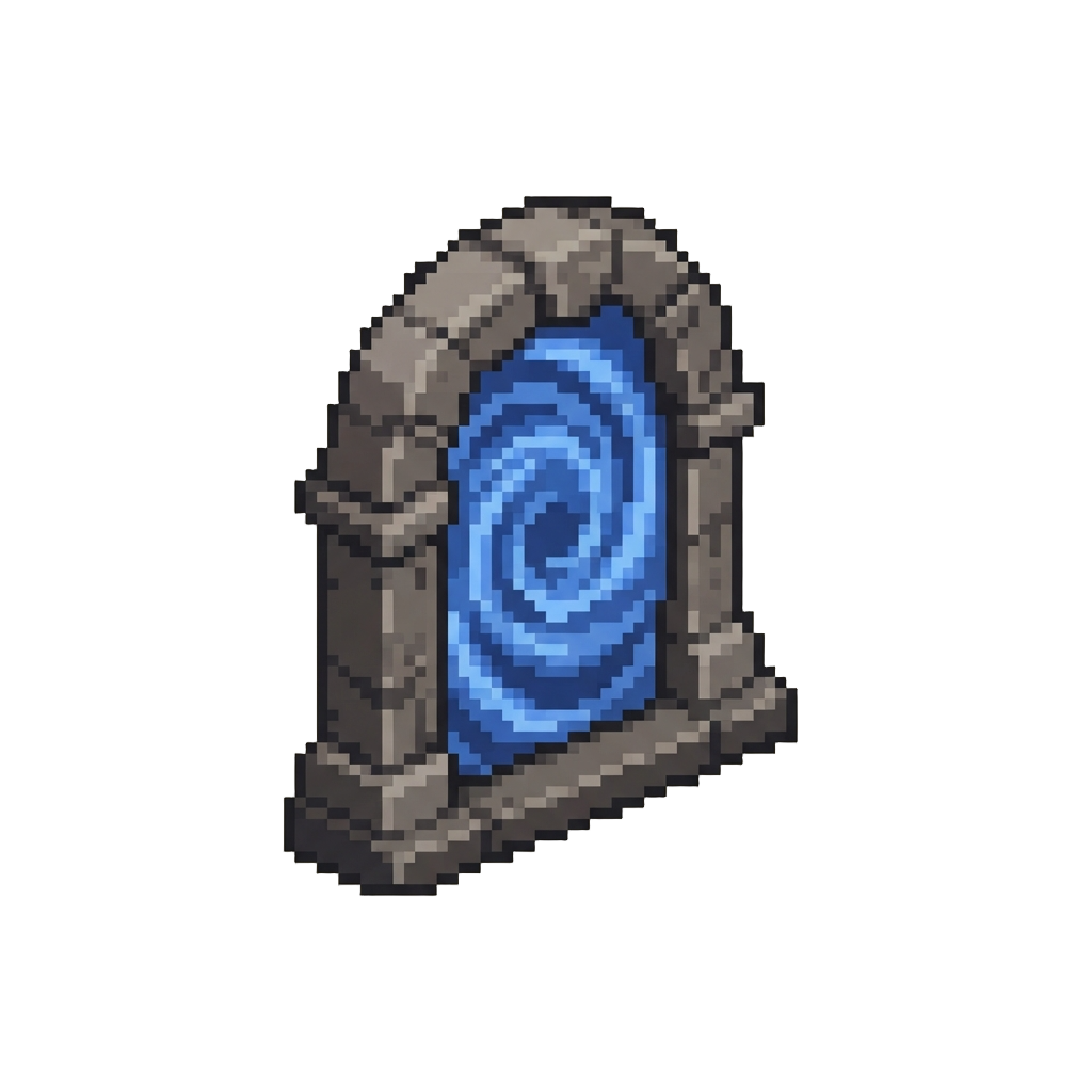 A Shimmering Blue Portal
