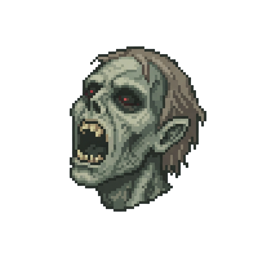 A Eerie Howling Ghoul Face