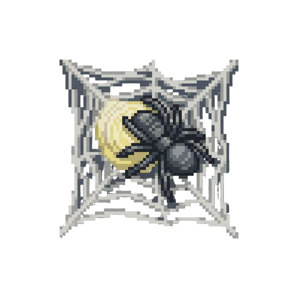A Creeping Spiderweb and Giant Spider Cutout