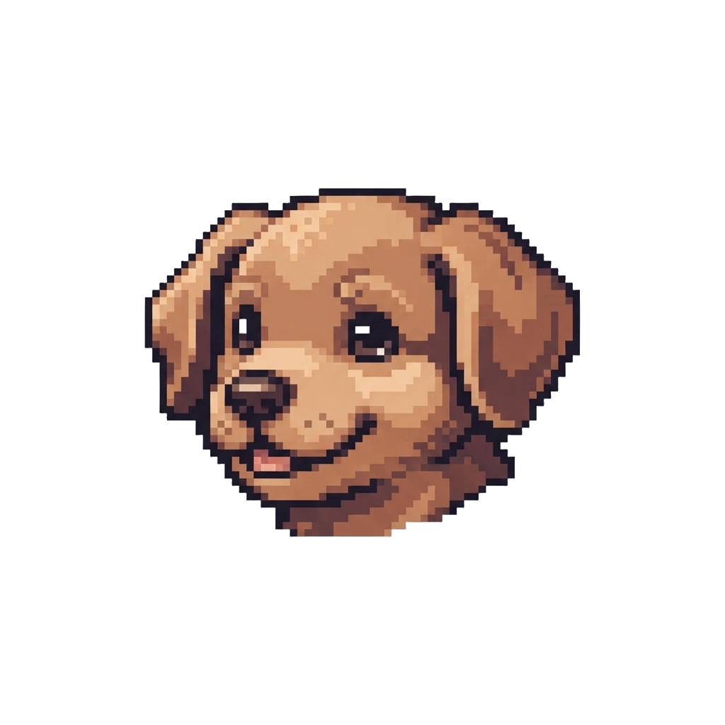 A Smiling Puppy Face with Floppy Ears