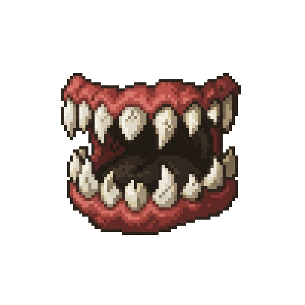 A Classic Sharp Jagged Monster Grin