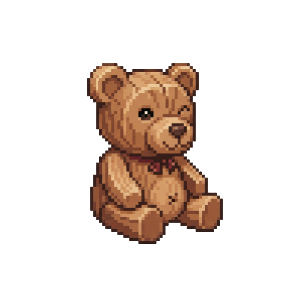 A Winking Teddy Bear Carving