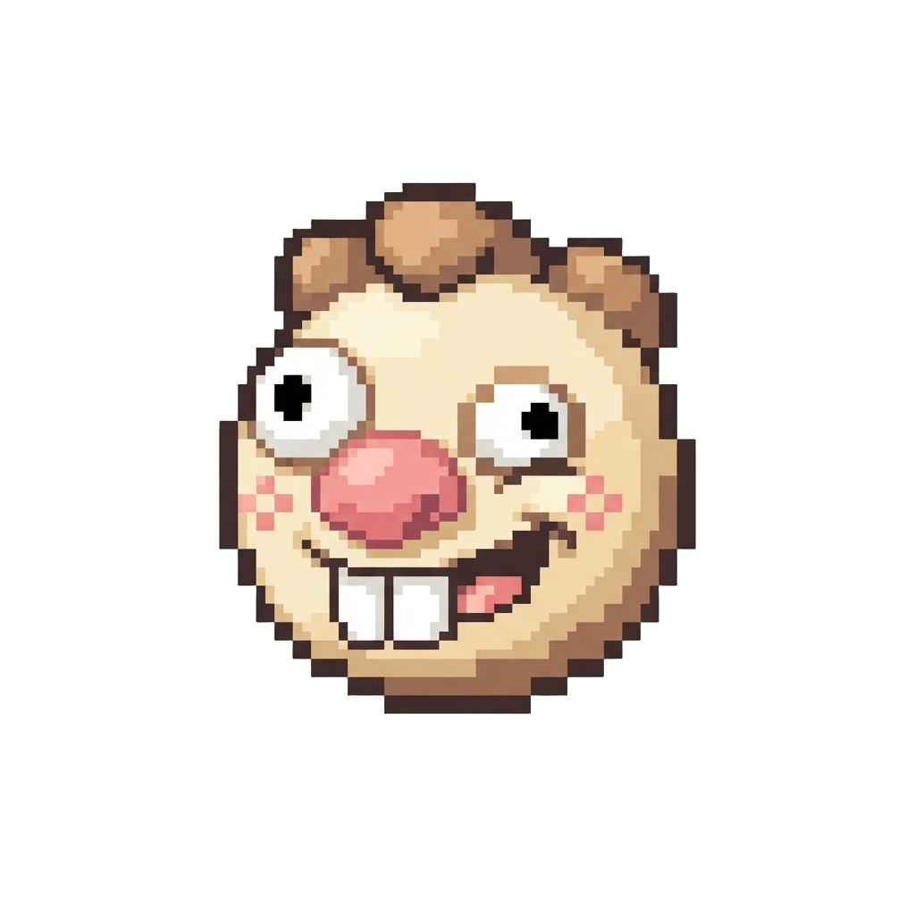 A Derpy Buck-toothed Face with Lopsided Eyes