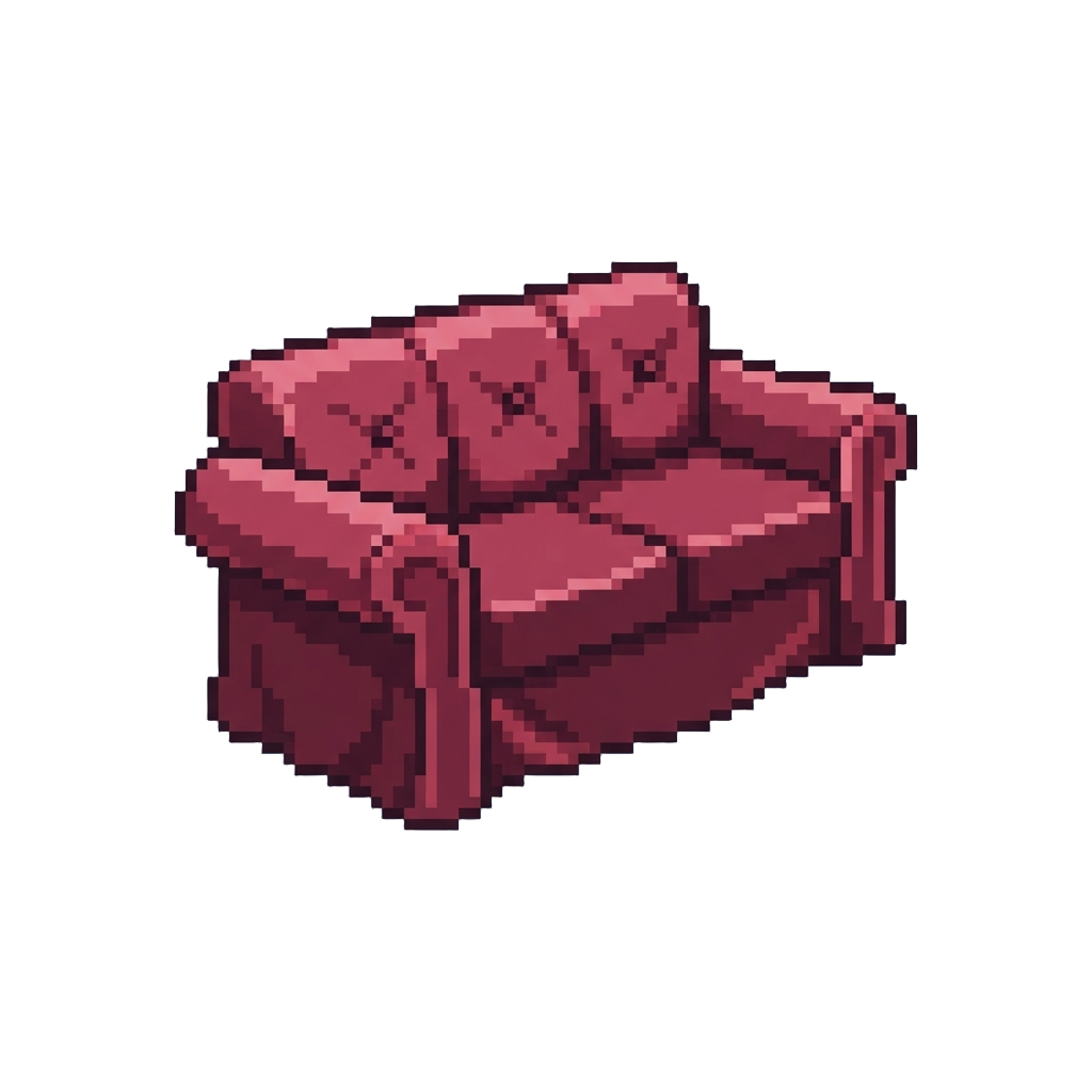 A Plush Velvet Floating Sofa