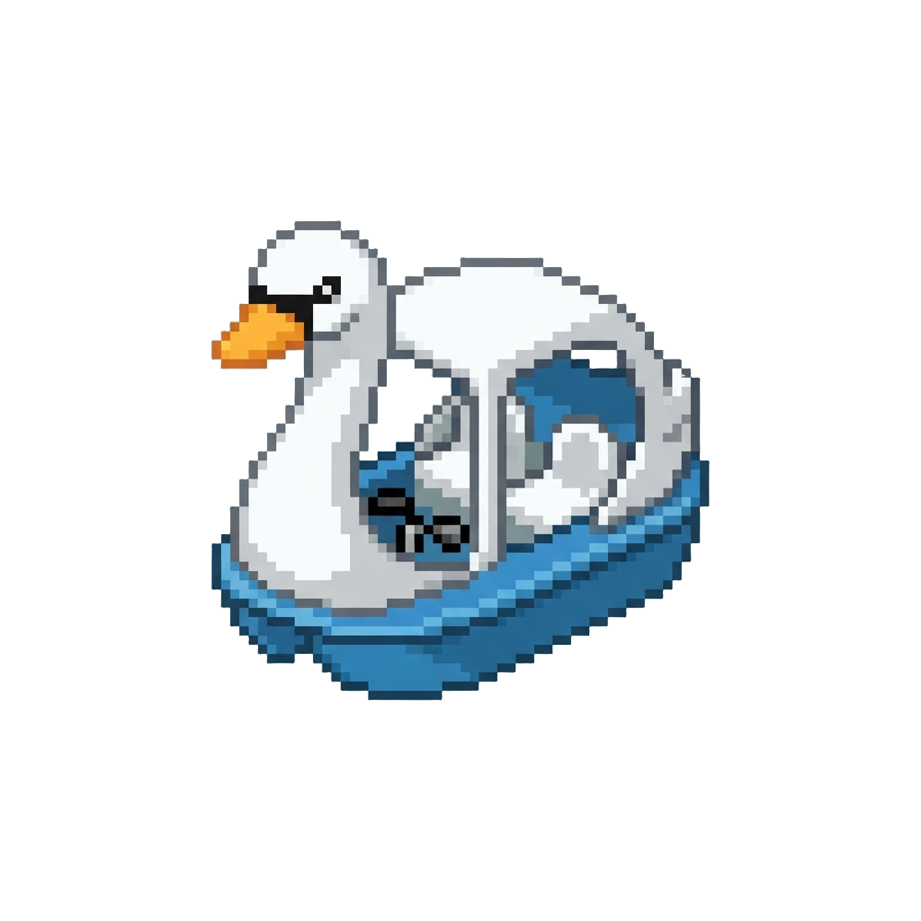 A Whimsical Swan Pedal Boat