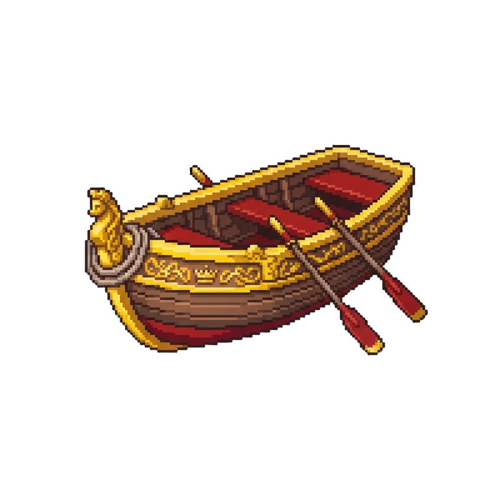 A Gilded Royal Rowboat