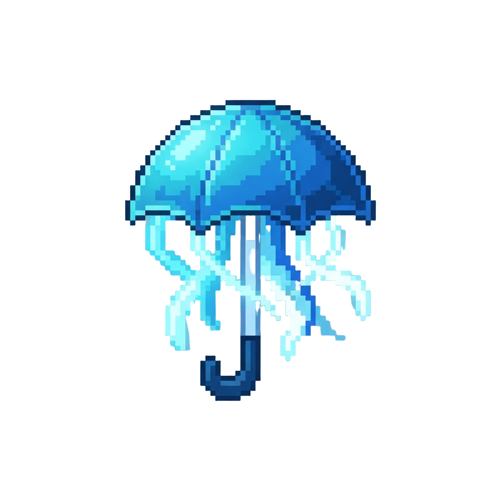 A Glowing Jellyfish Umbrella