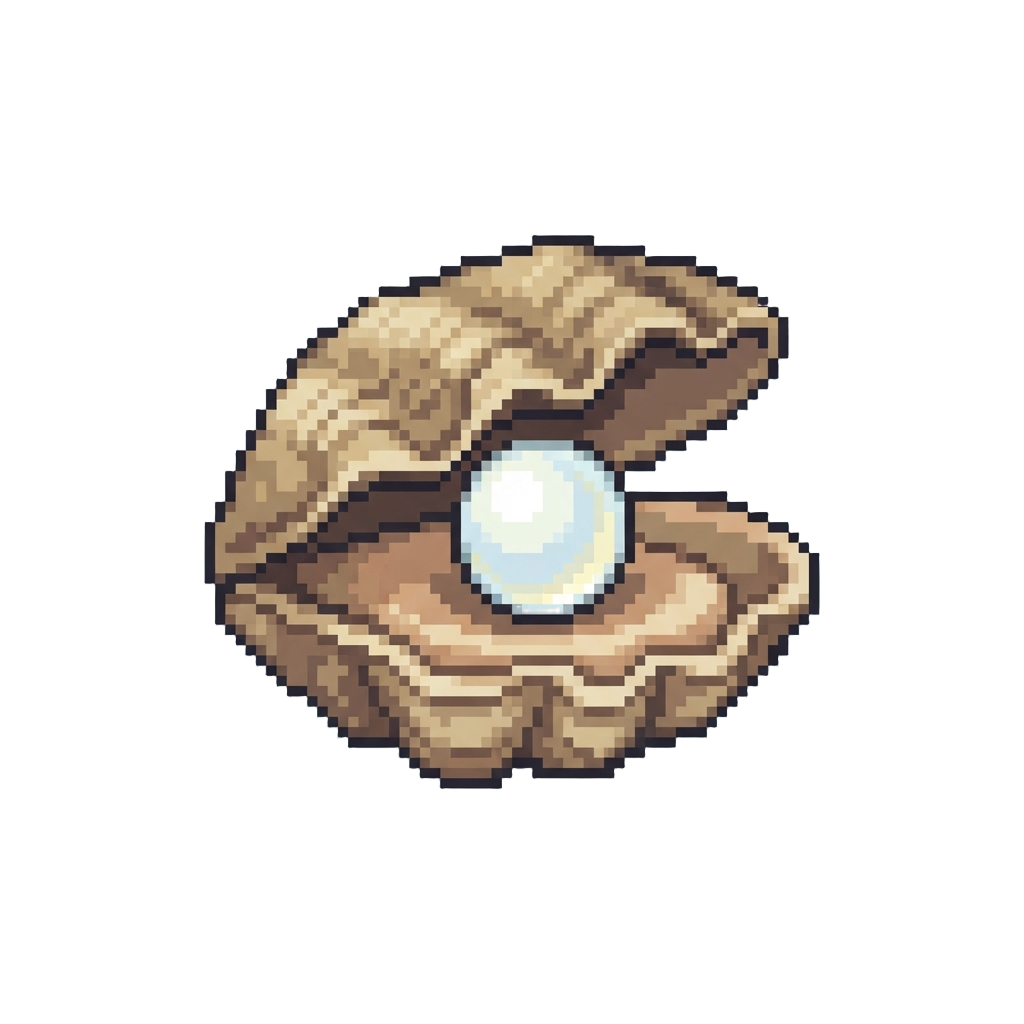 A Giant Clam Shell with a Shiny Pearl