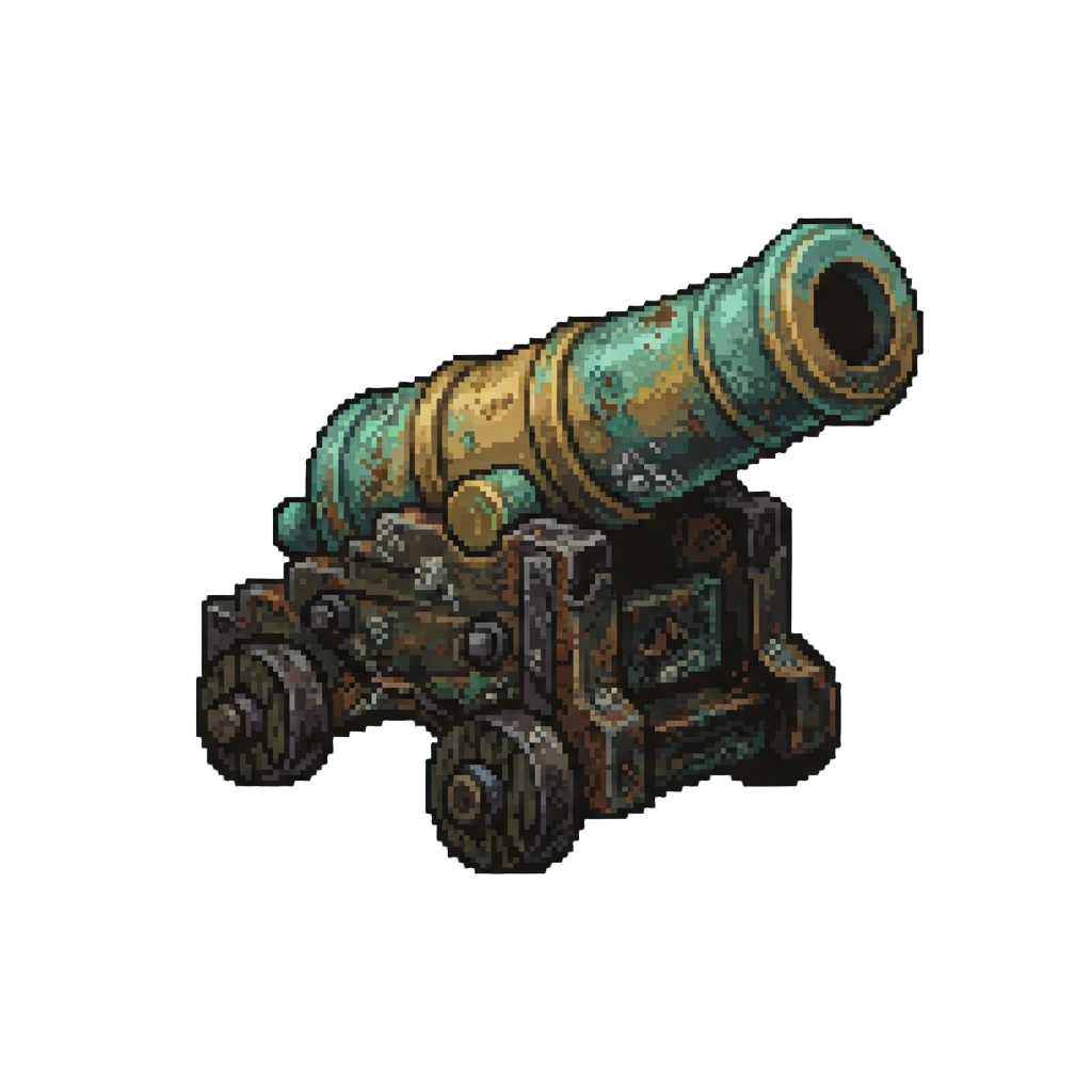 A Sunken Brass Cannon