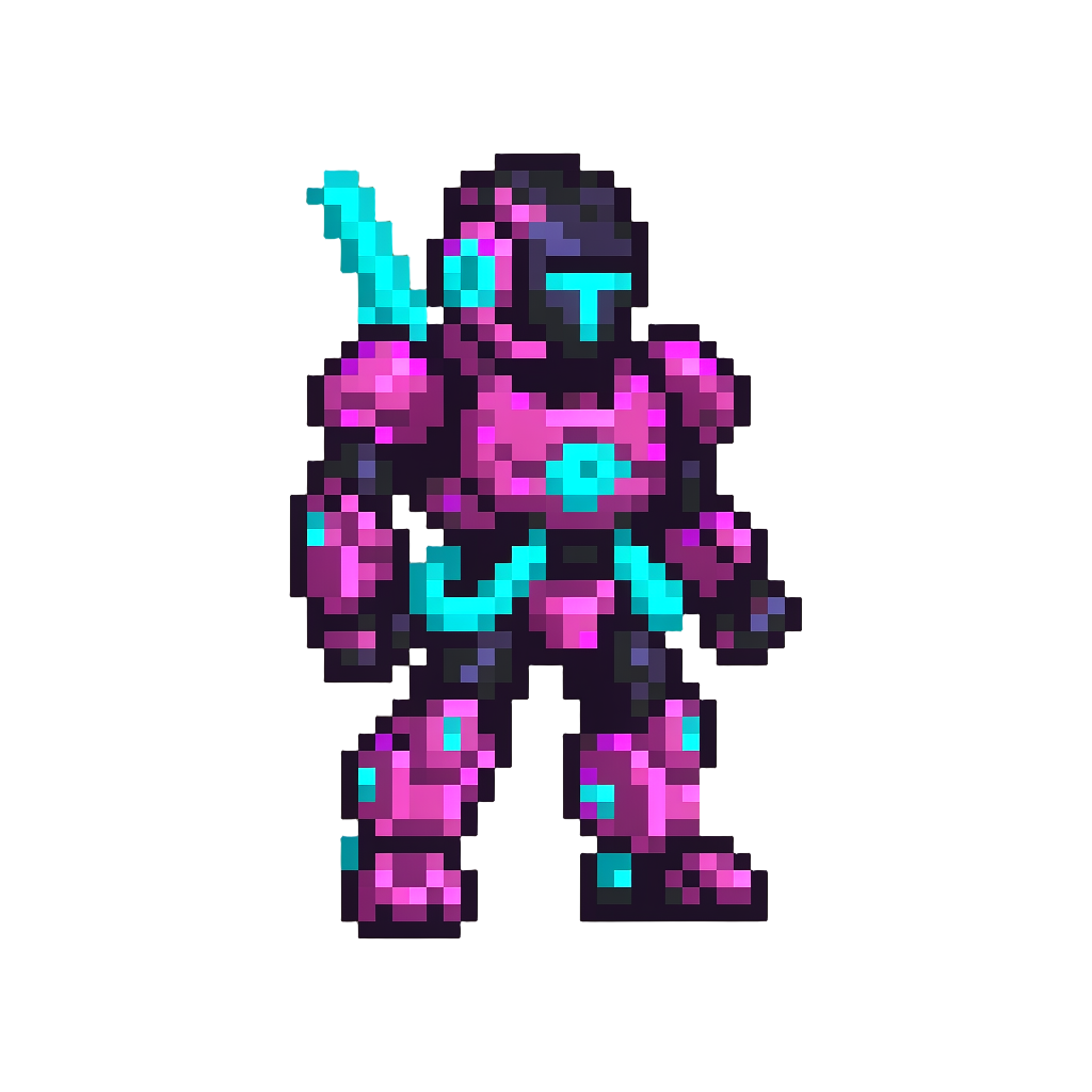 Cybernetic Neon Samurai