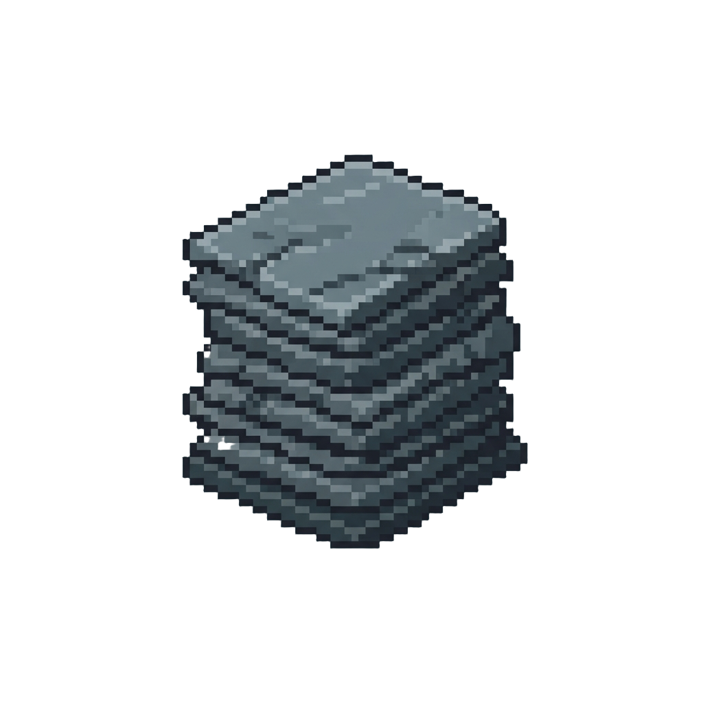 A Steep Slate Roof Tile Stack