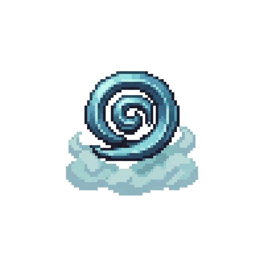 A Sharp Spiral Loop Above the Fog