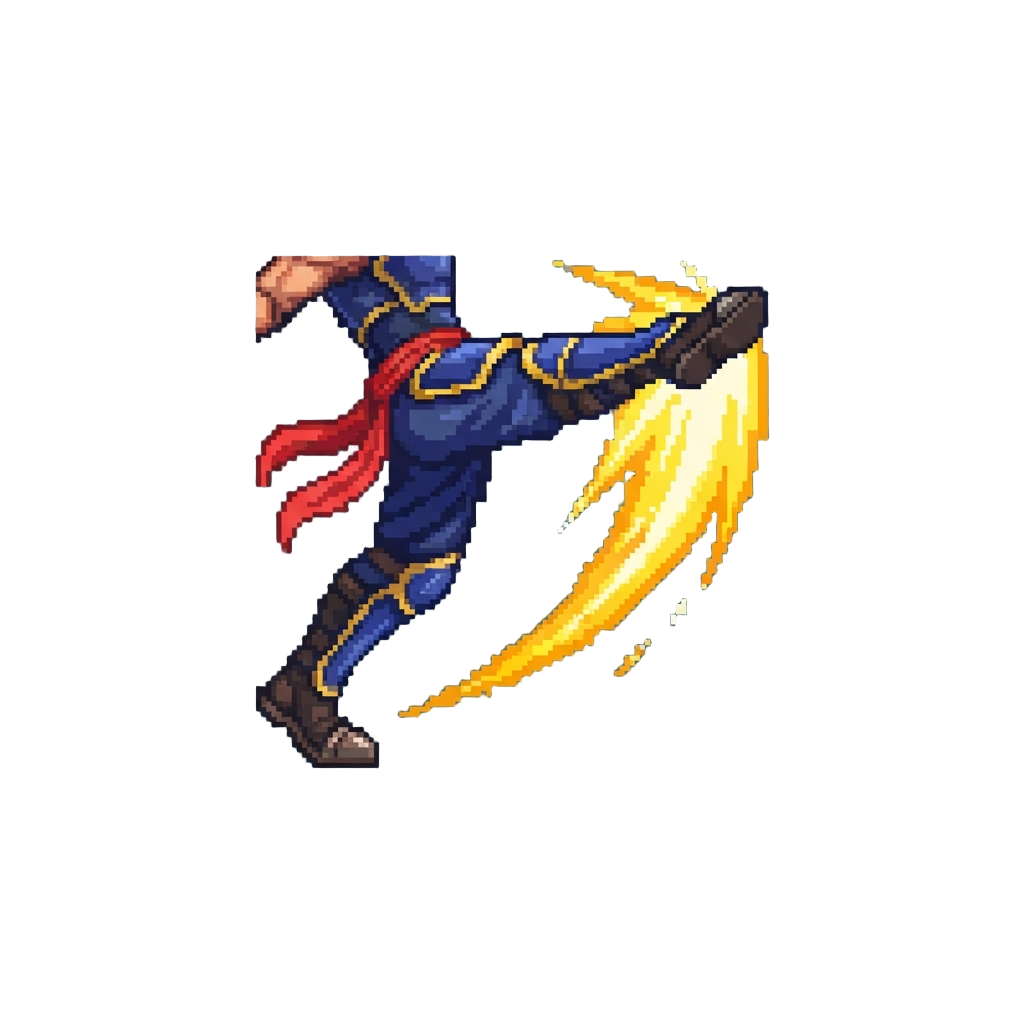 A Lightning-fast Back Kick Finisher