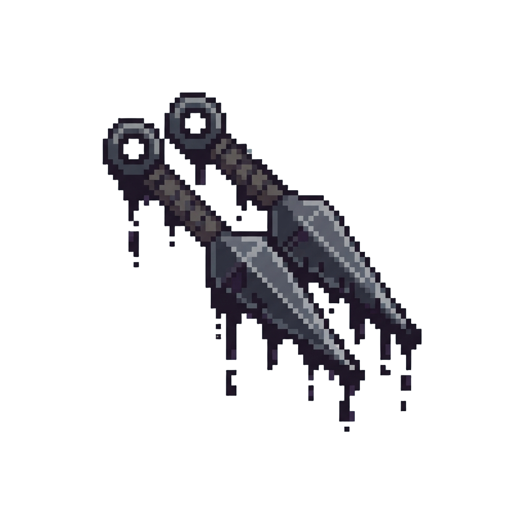 A Pair of Shadow-dripping Steel Kunai