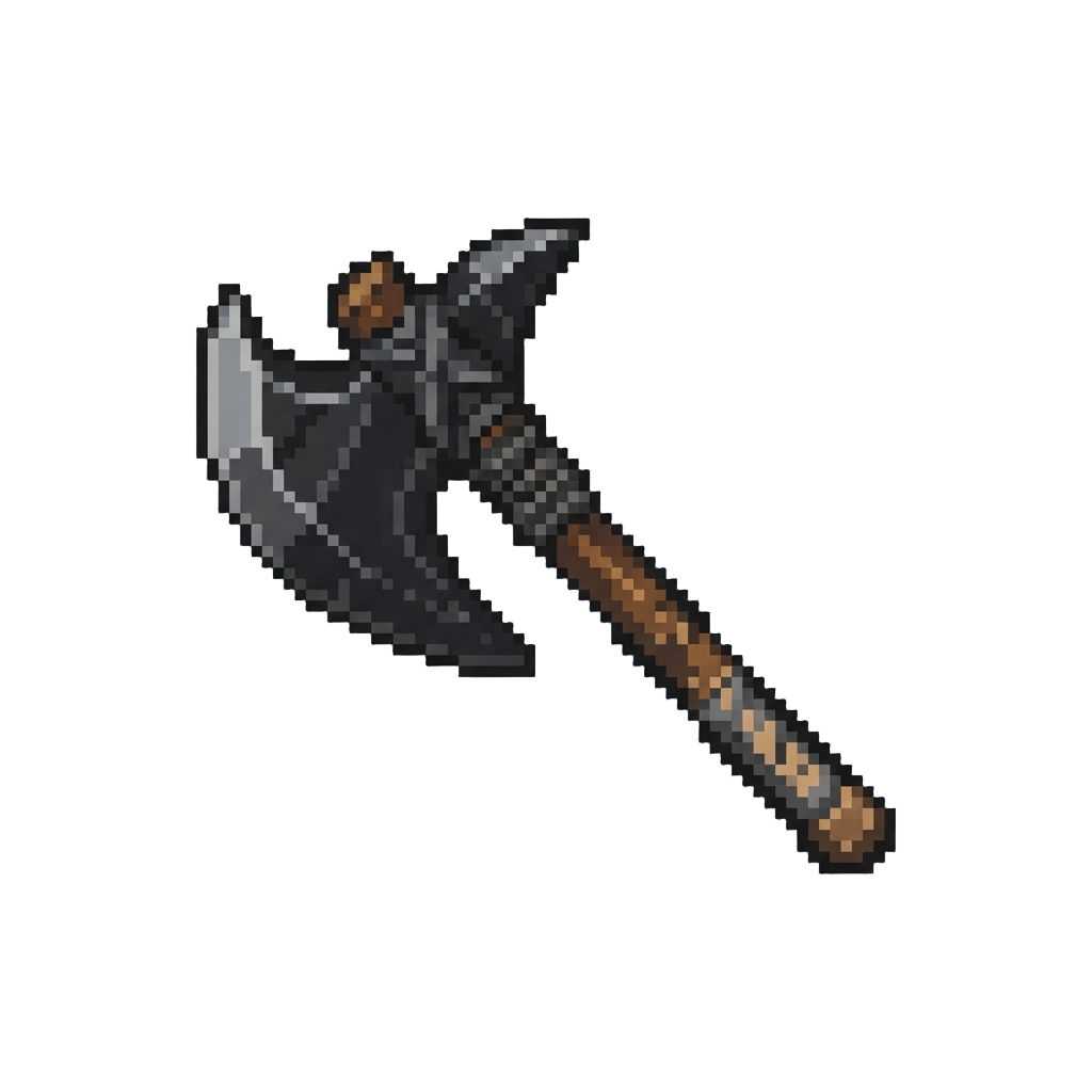 A Massive Obsidian Greataxe