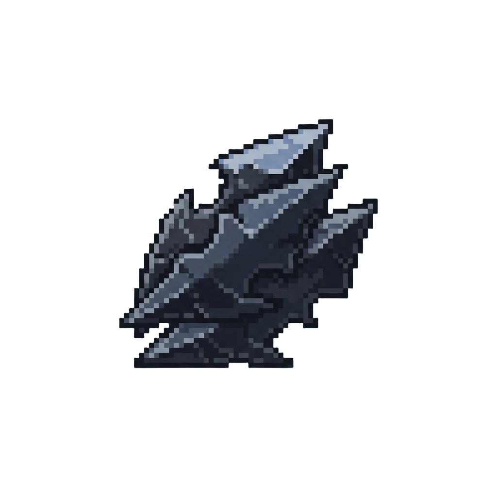 A Set of Dark Obsidian Throwing Blades