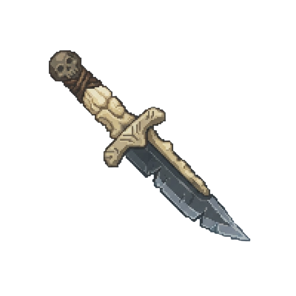 An Ancient Bone Ceremonial Dagger