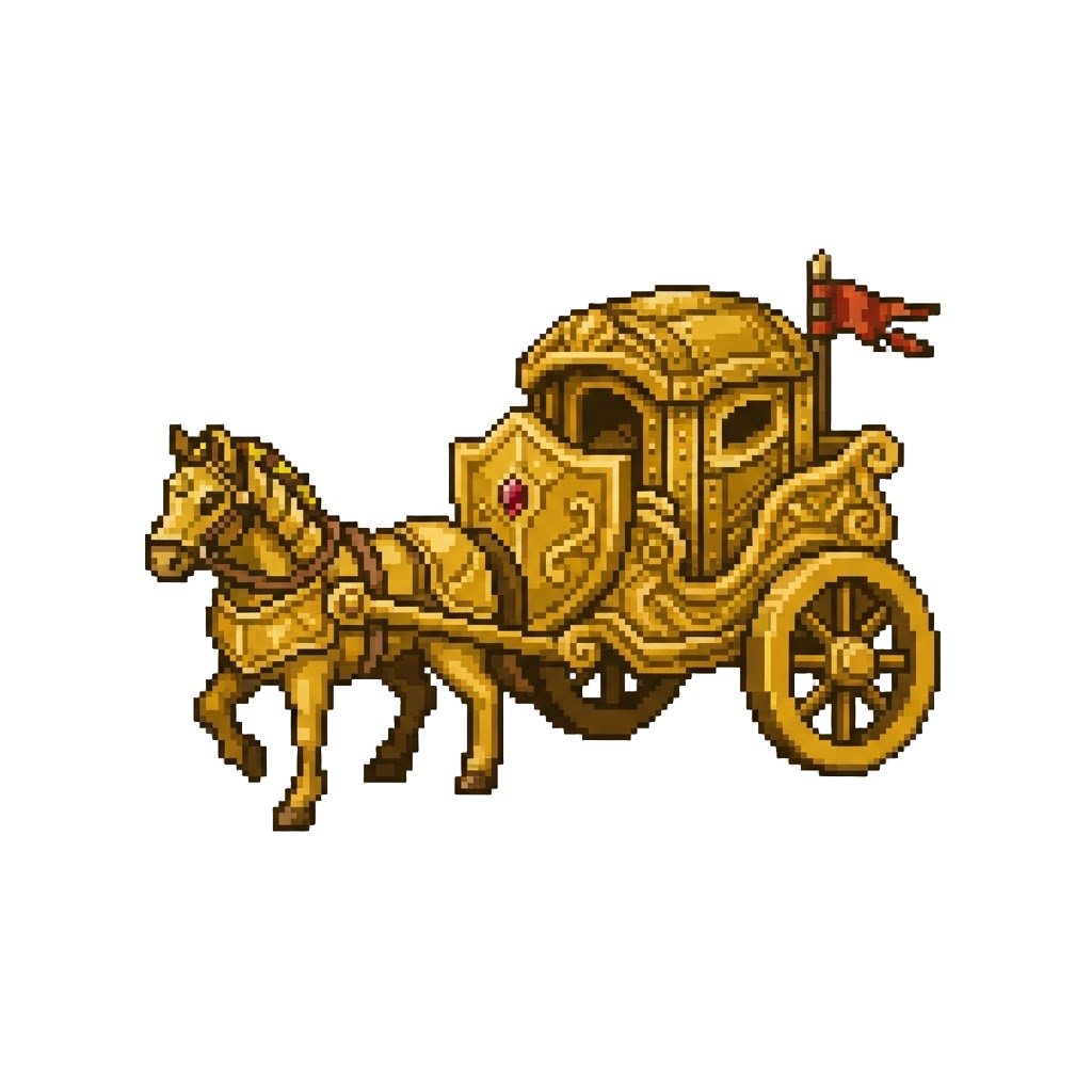 A Golden Armored War Chariot