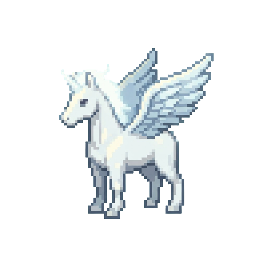 A Phantom White Winged Pegasus