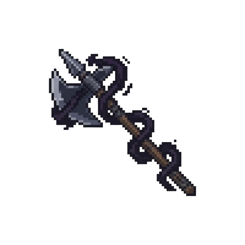 A Dark Shadow-wrapped Halberd