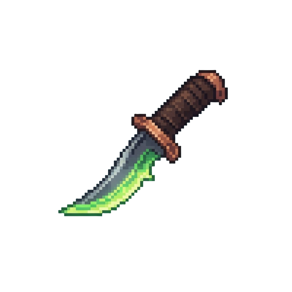A Glowing Poison-edged Curved Knife