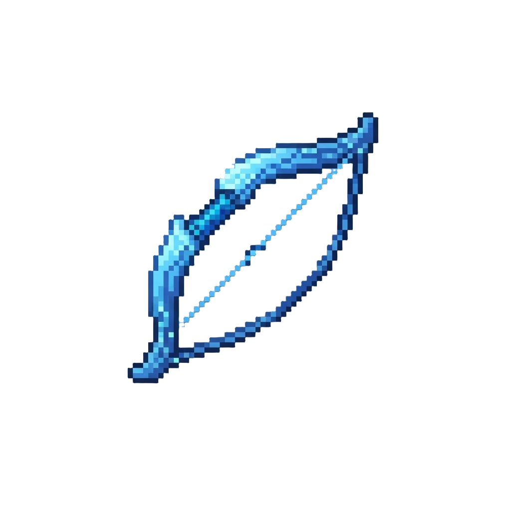 A Glowing Azure Ethereal Bow