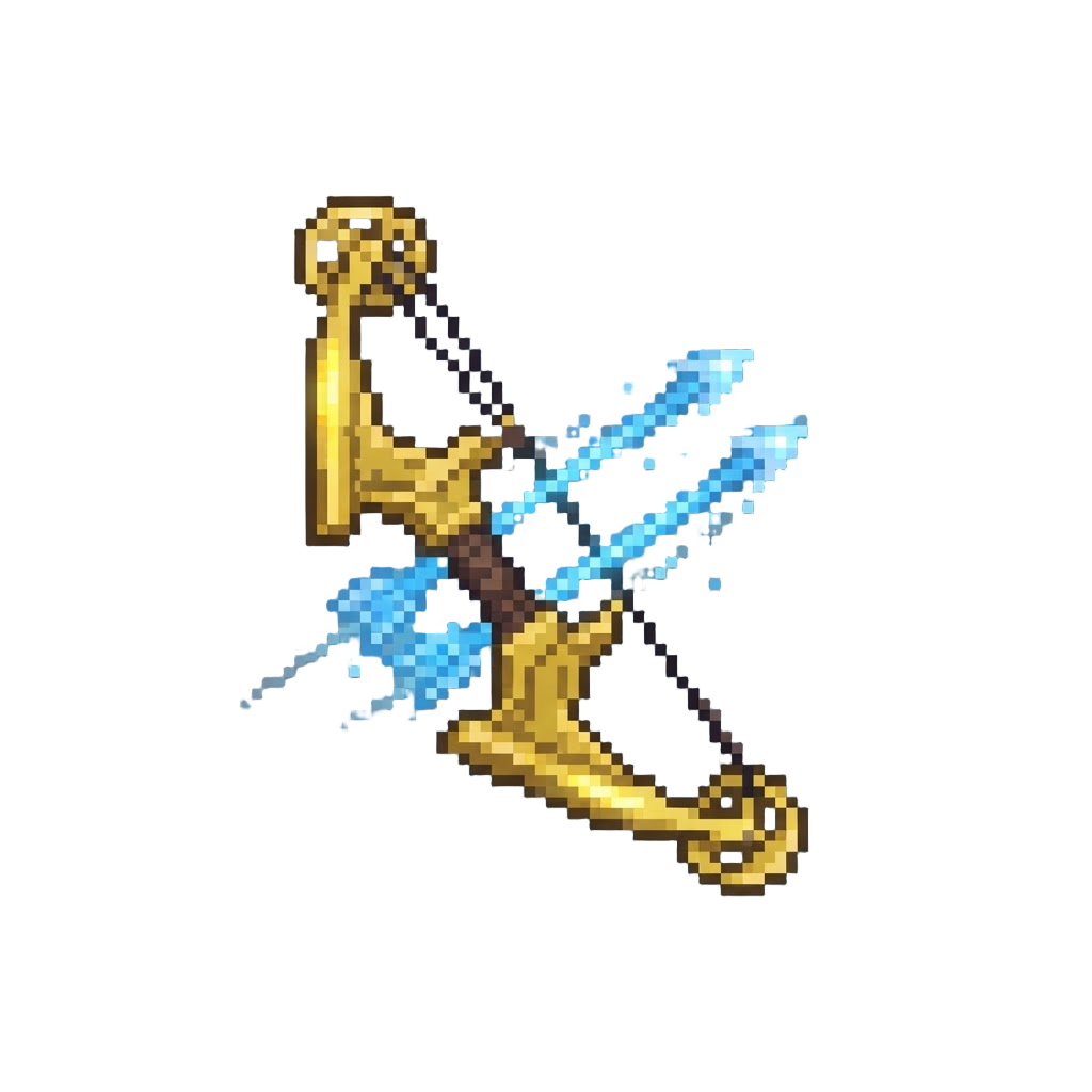 A Golden Compound Bow with Energy Arrows