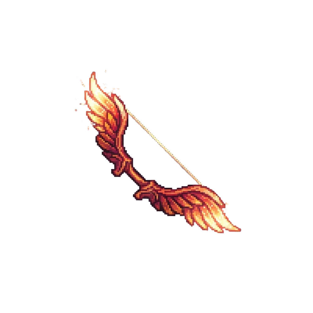 A Glowing Phoenix-wing Bow