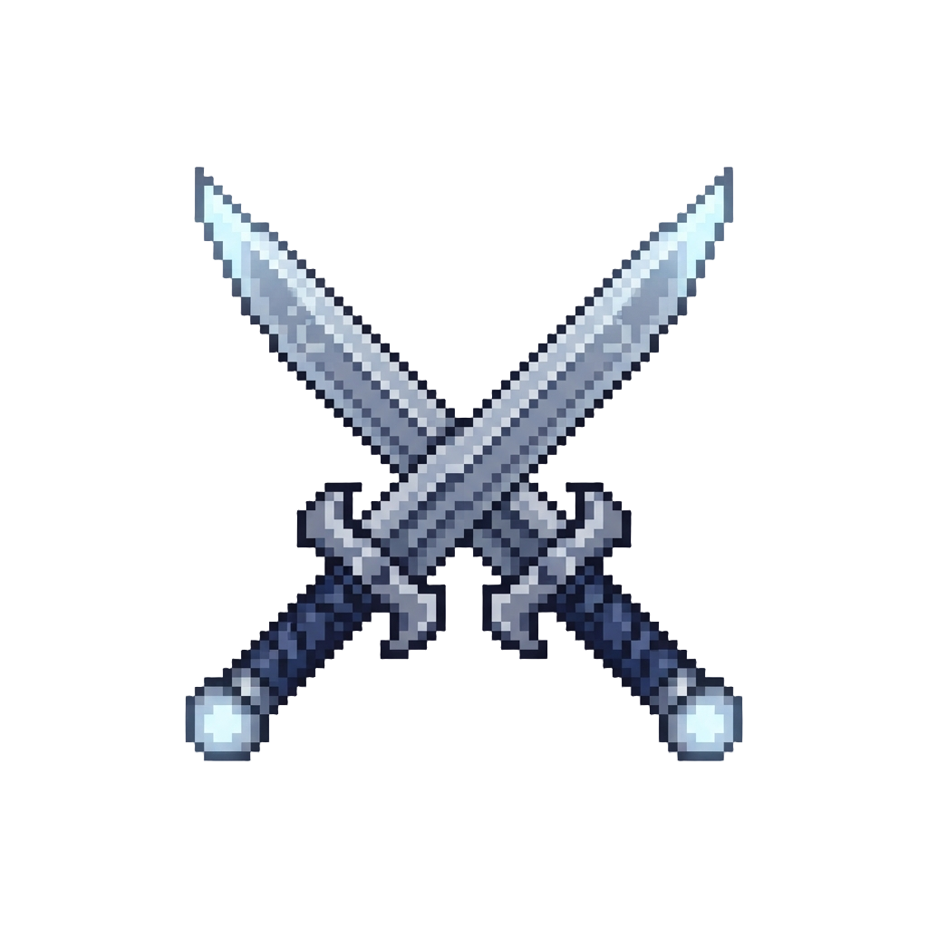 A Set of Silver Moonlight Daggers