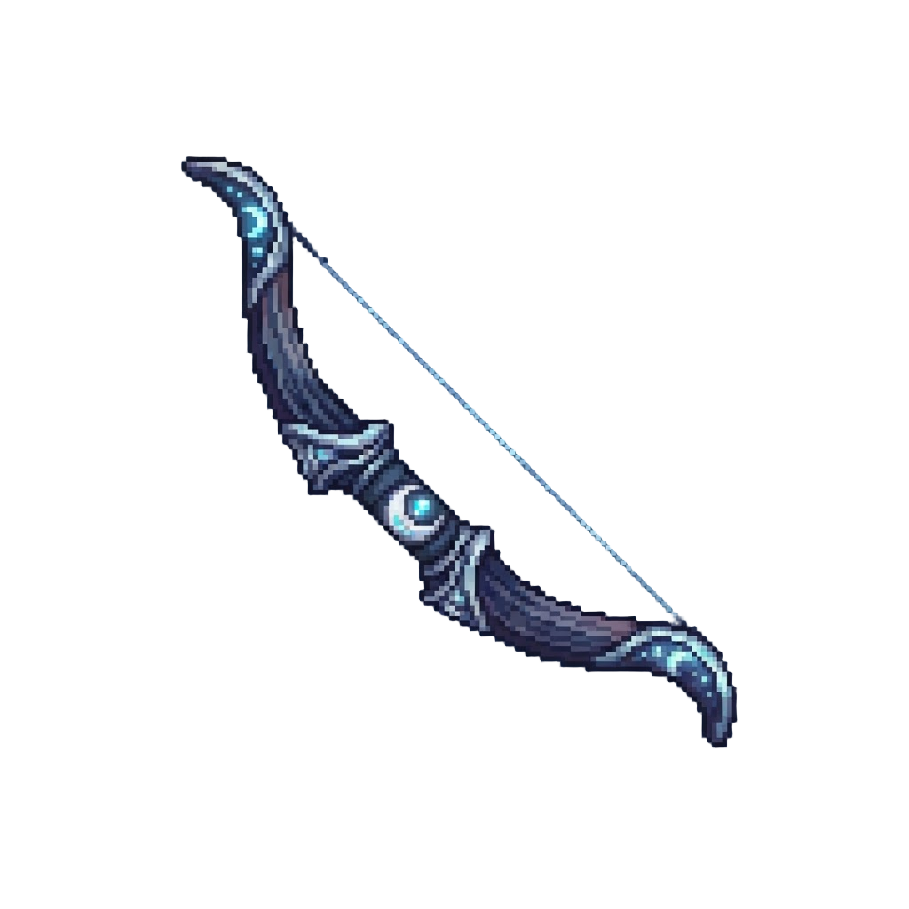 A Silver Moonlight Longbow