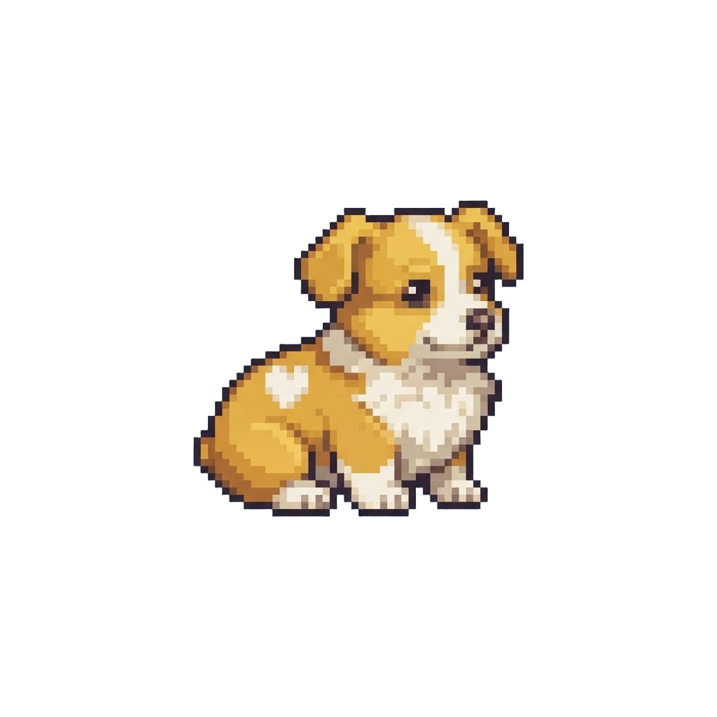 A Soft Corgi Puppy with a Cute Heart-shaped Patch on Its Back