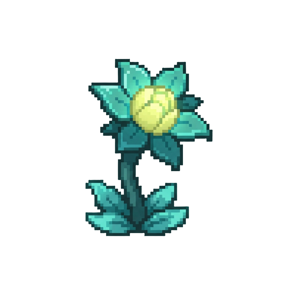 A Serene Meadow Full of Giant Bio-luminescent Flowers