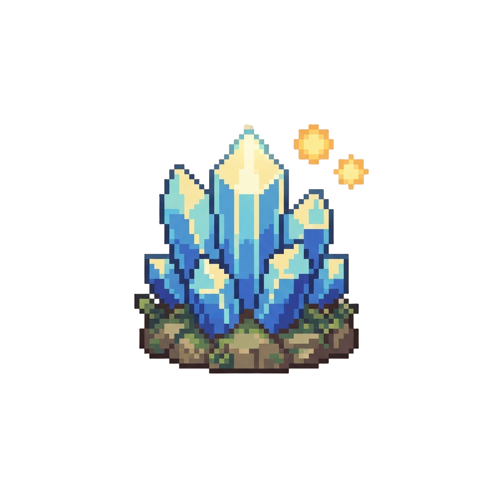 A Quiet Crystal Grove Under Warm Twin Suns