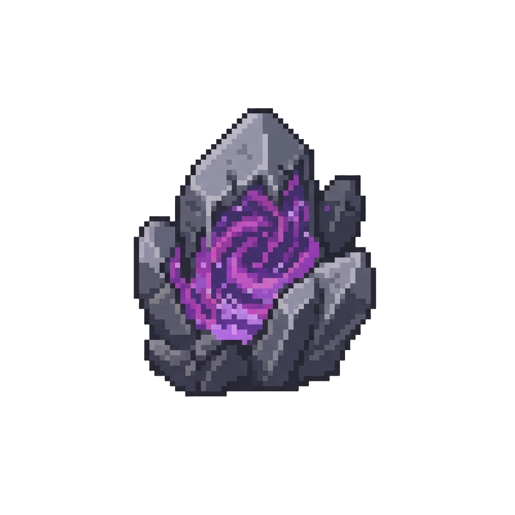 A Stormy Desert with Swirling Purple Sandstorms