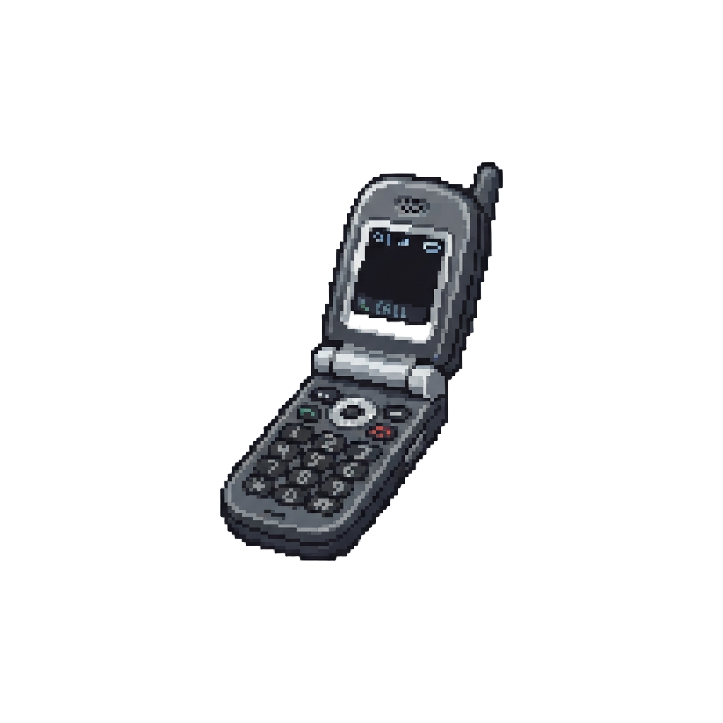 A Vintage Retro Flip Phone