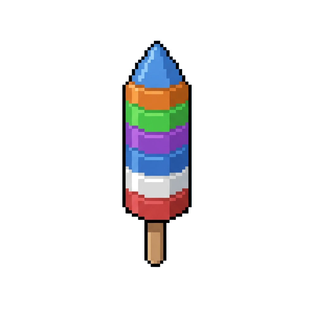 A Rainbow Rocket Pop