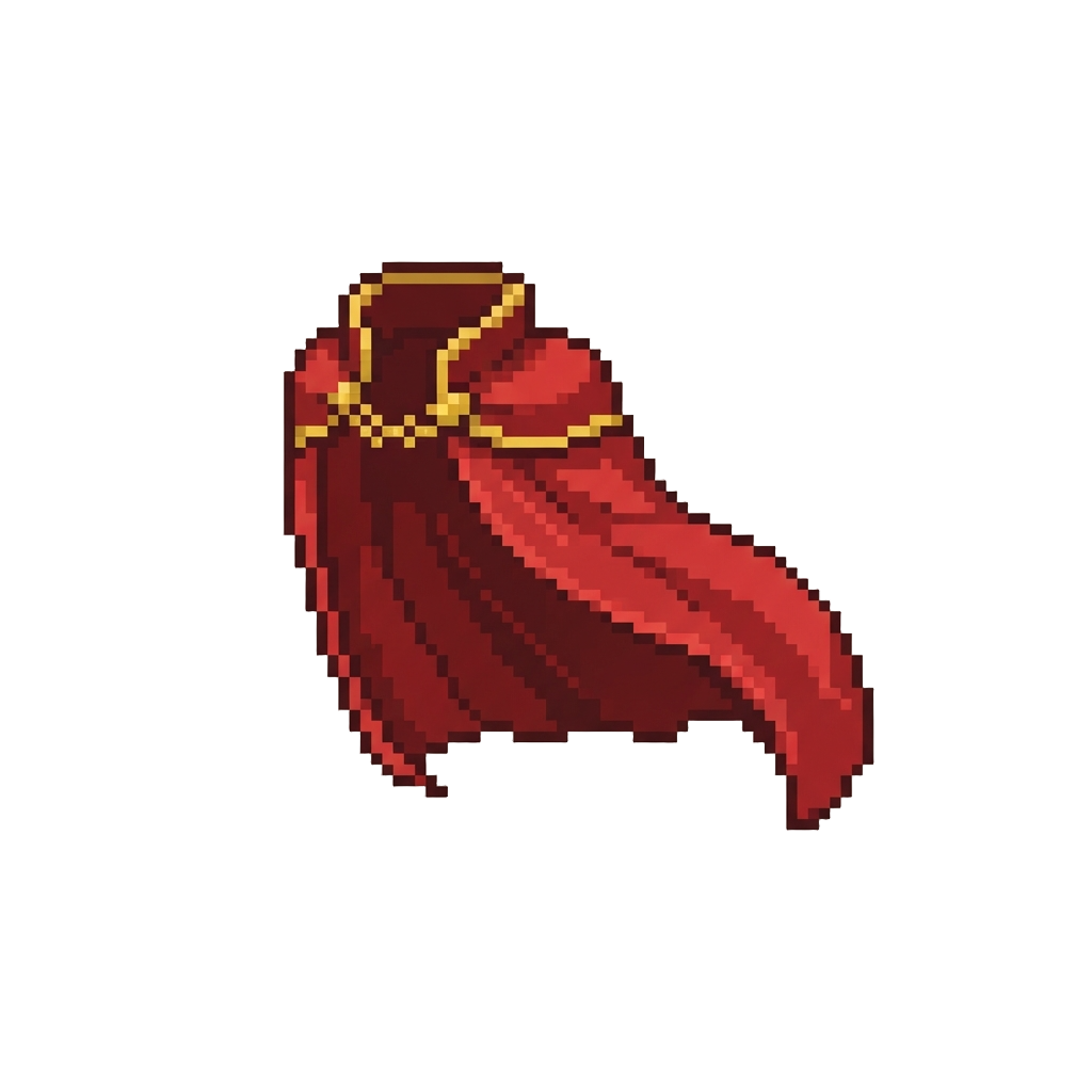A Flowing Red Capelet