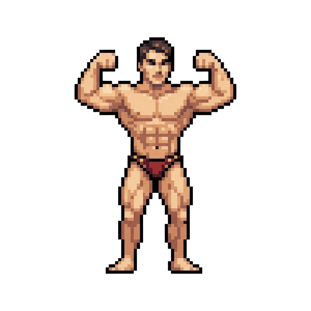 A Classic Bodybuilder Front Bicep Pose