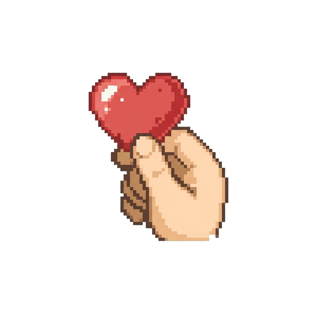 Holding Up a Small Hand-drawn Heart