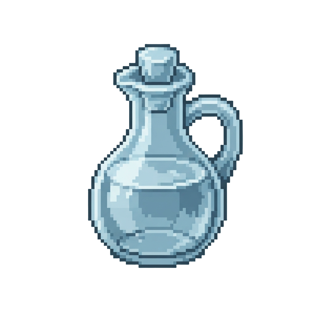 A Clear Glass Carafe