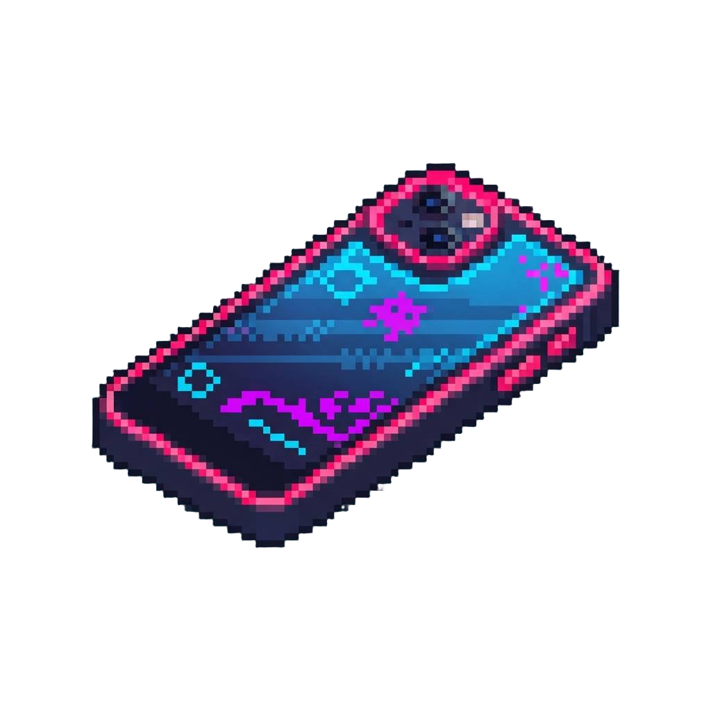 A Glowing Neon Smartphone