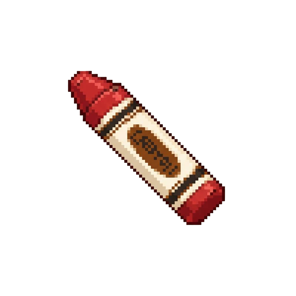 A Miniature Red Crayon