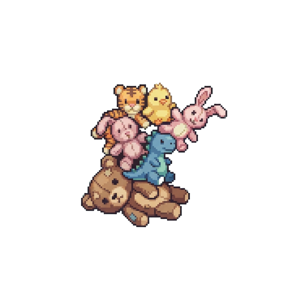 A Collapsing Tower of Plush Stuffed Animals