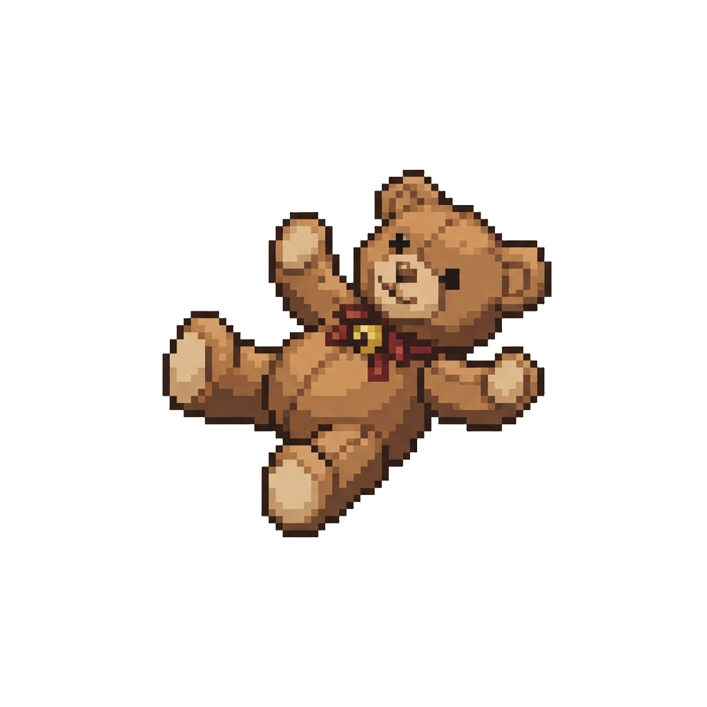 A Playfully Tumbling Giant Teddy Bear