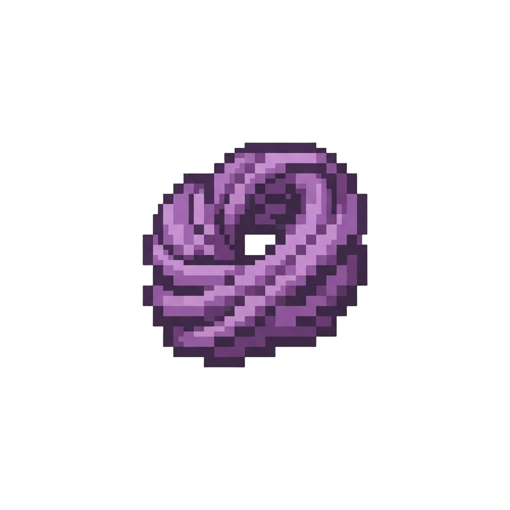 A Piece of Looped Purple Yarn