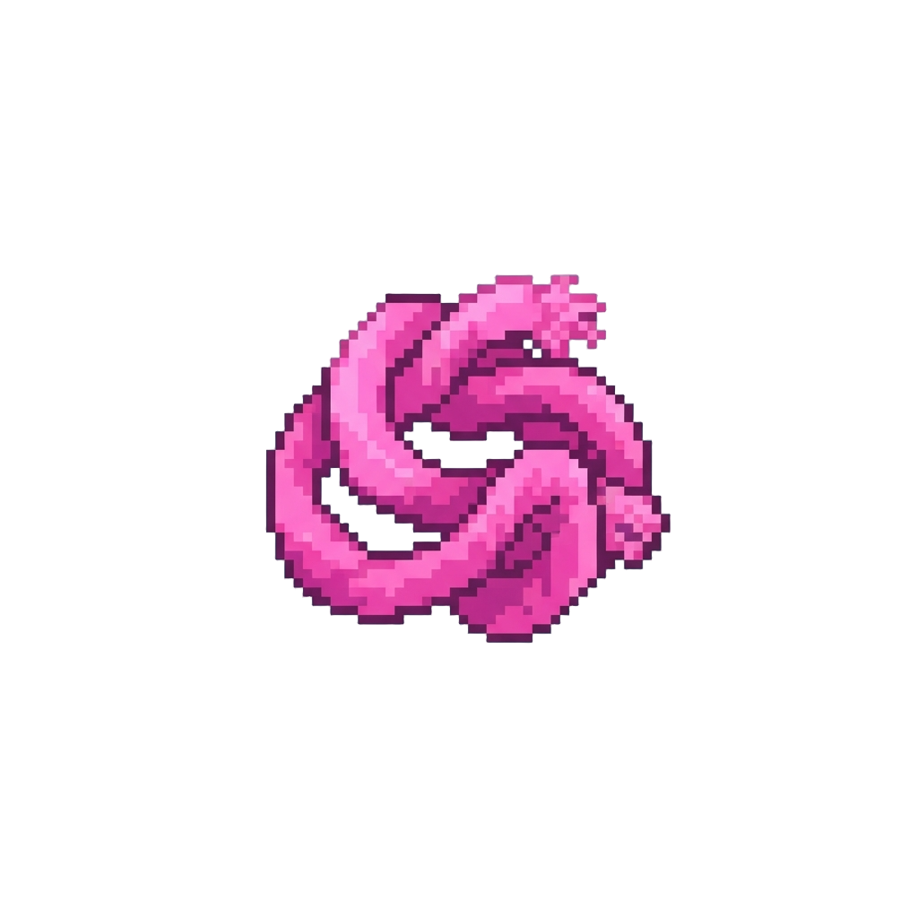 A Twisty Neon Pink Pipe-cleaner Band