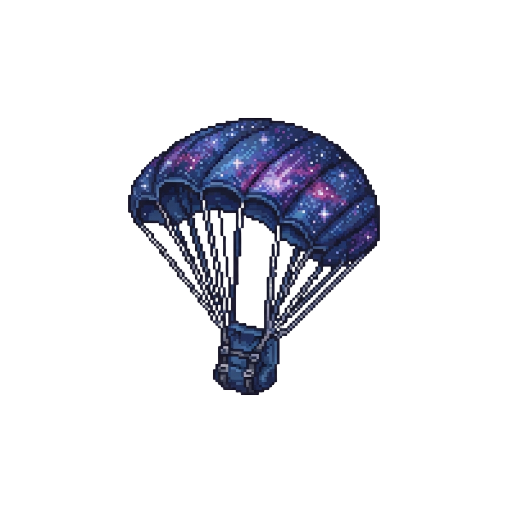 A Starry Galaxy Patterned Parachute