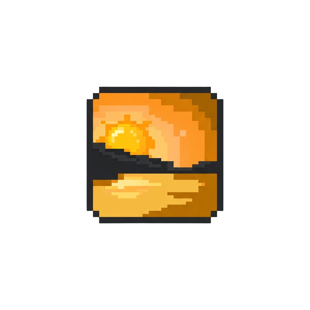 A Glowing Golden Sunset Horizon